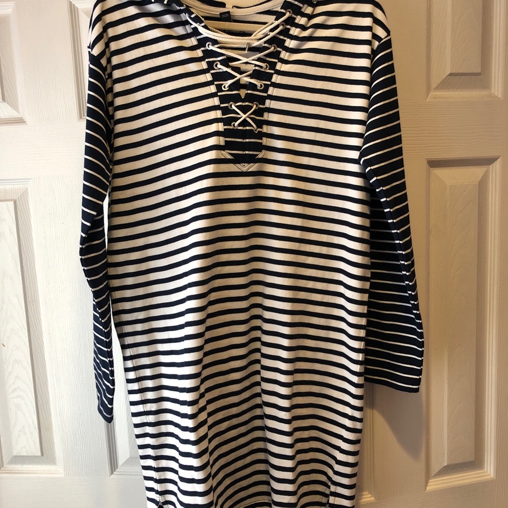 White and Blue stripped Chaps dress!